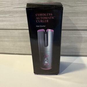 Cordless Automatic Hair Curler - Black and Pink